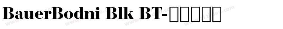 BauerBodni Blk BT字体转换